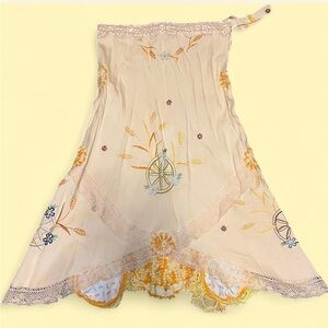 Floral Embroidered Maxi Skirt